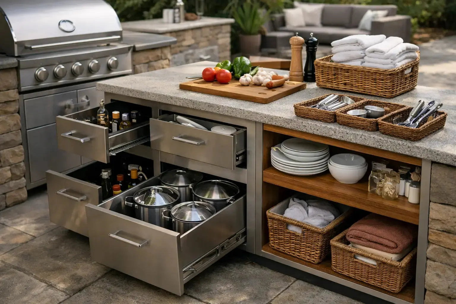 12 Outdoor Kitchen Storage Ideas That Work