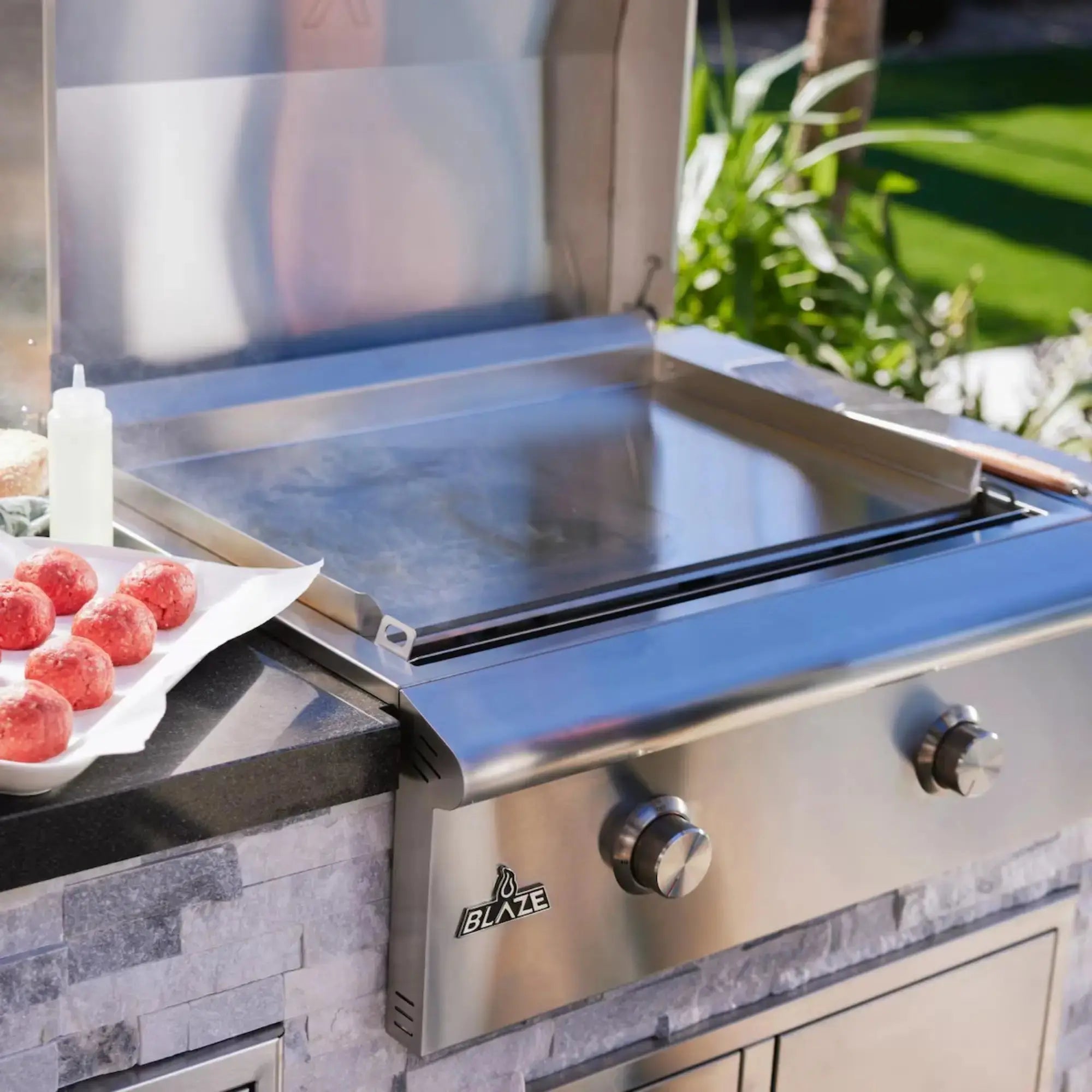 Blaze LTE+ 30-Inch Gas Griddle Freestanding with Cart Blaze