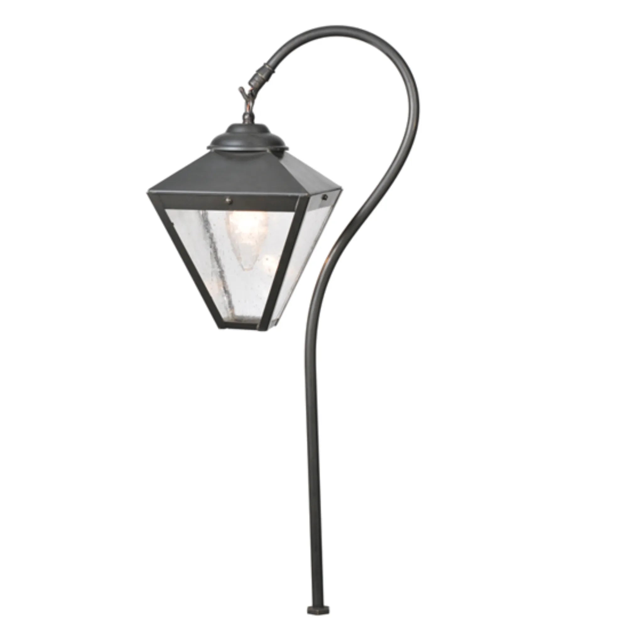 25" High Newport Sheperd's Hook Landscape Fixture – Craftsman Brown – Wet-Rated – Meyda Lighting
