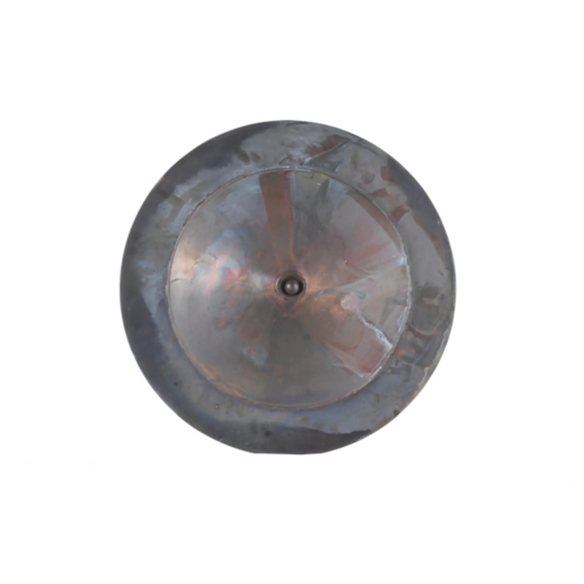 18" Wide Fulton Pier Mount – Vintage Copper – Beige Art Glass – Wet-Rated – Meyda Lighting