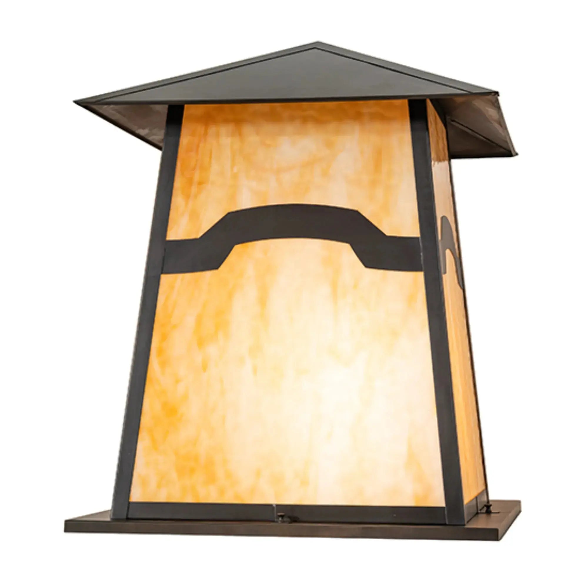 24" Square Stillwater Mountain View Pier Mount – Craftsman Brown – Wet-Rated – Meyda Lighting Meyda Lighting