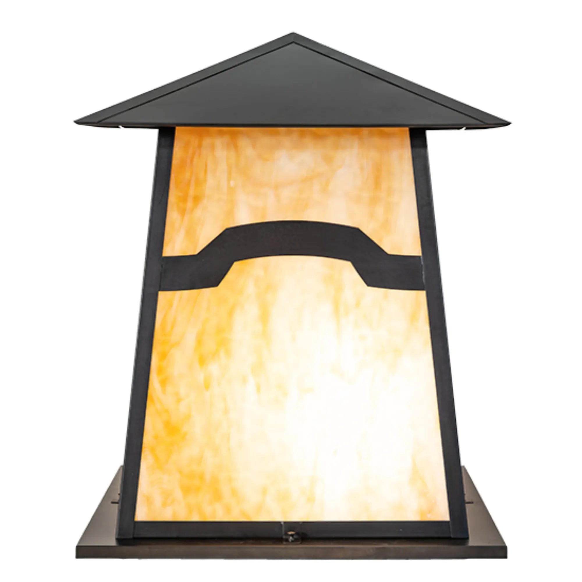 24" Square Stillwater Mountain View Pier Mount – Craftsman Brown – Wet-Rated – Meyda Lighting