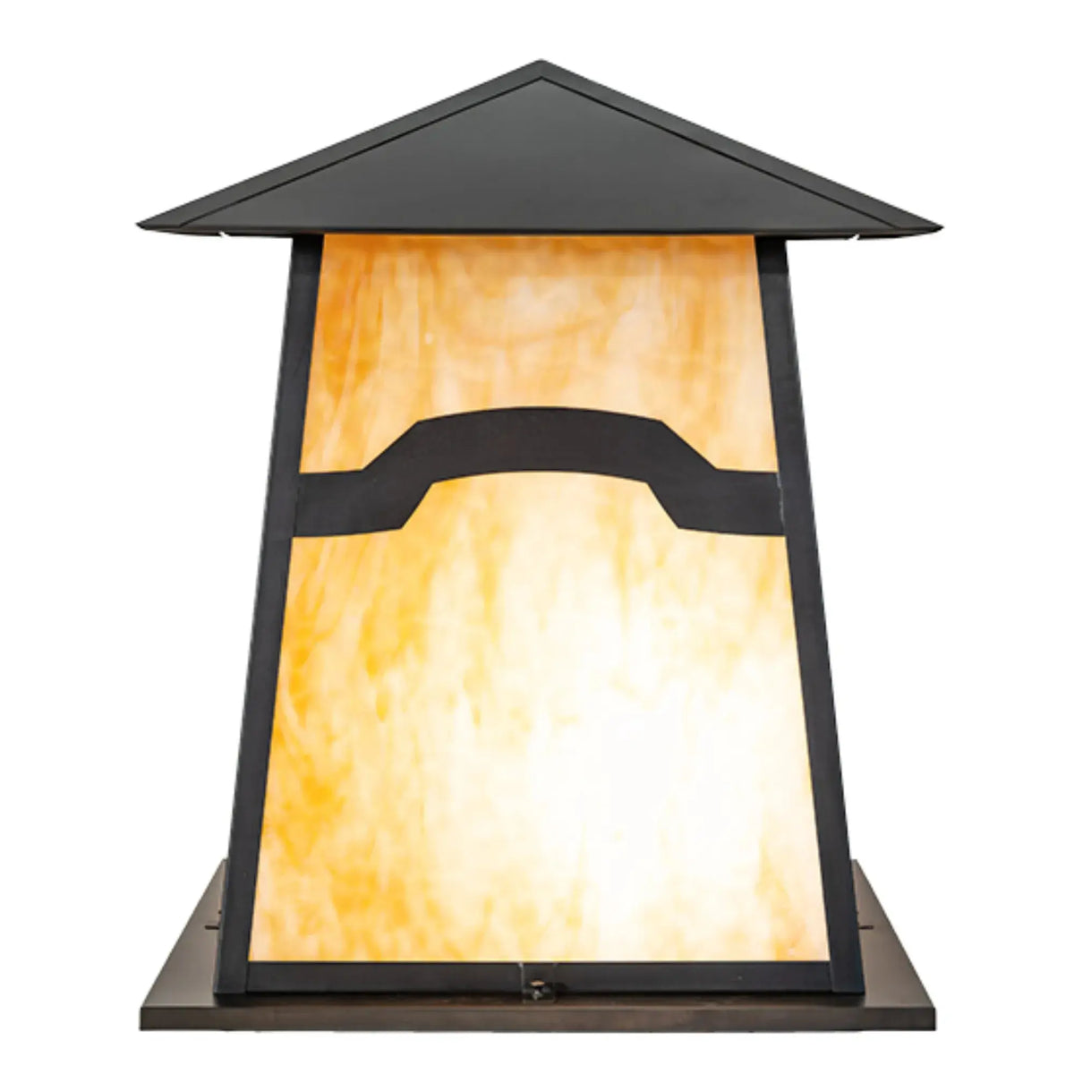 24" Square Stillwater Mountain View Pier Mount – Craftsman Brown – Wet-Rated – Meyda Lighting Meyda Lighting