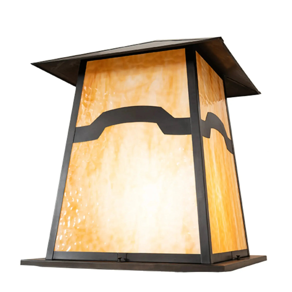 24" Square Stillwater Mountain View Pier Mount – Craftsman Brown – Wet-Rated – Meyda Lighting Meyda Lighting