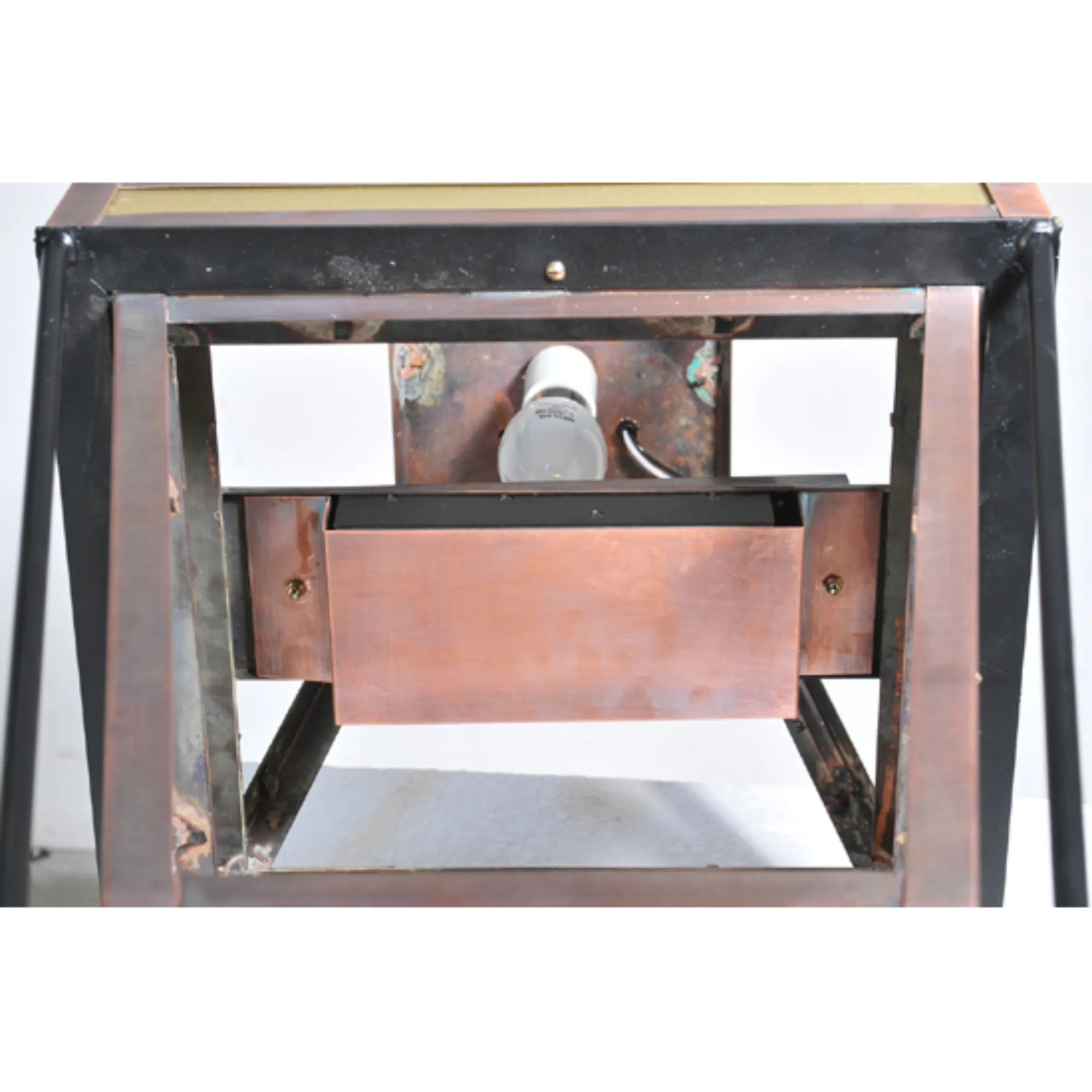 15"Sq Hancock Lantern Post Mount – Antique Copper – Crystal Idalight – Wet-Rated – Meyda Lighting