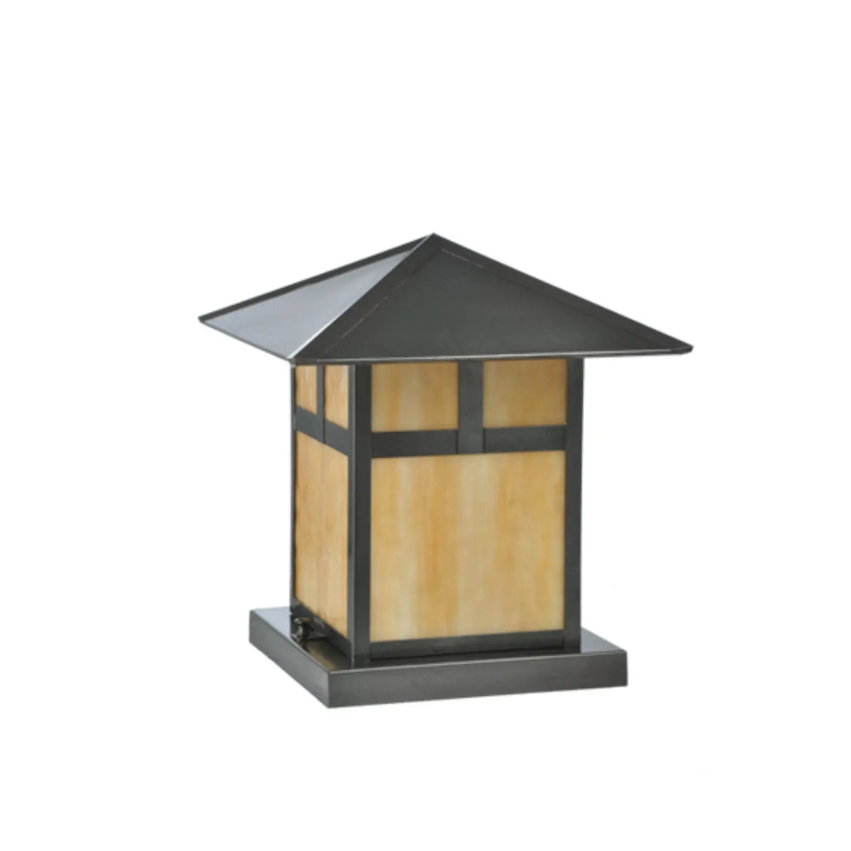 12" Square Seneca T Mission Pier Mount – Craftsman Brown – Wet-Rated – Meyda Lighting Meyda Lighting