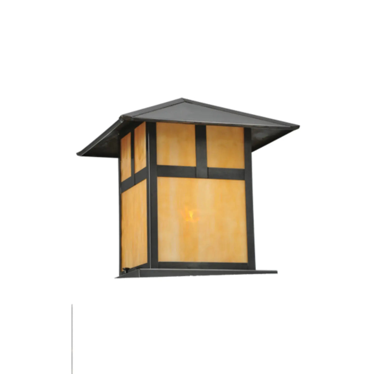 12" Square Seneca T Mission Pier Mount – Craftsman Brown – Wet-Rated – Meyda Lighting Meyda Lighting