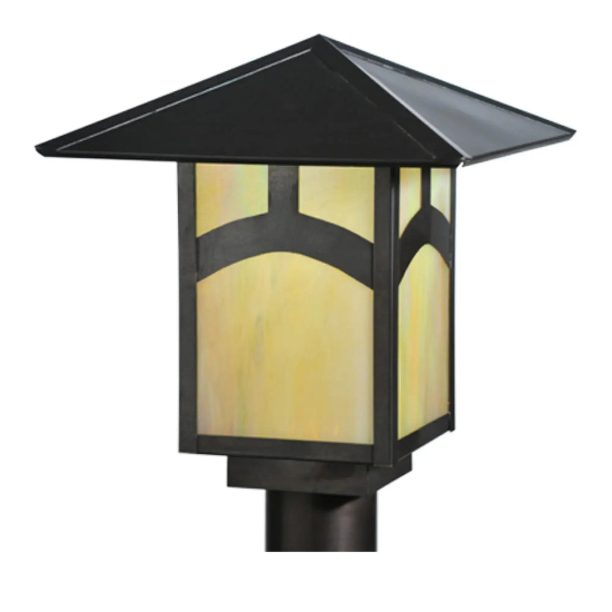 12" Square Seneca Hill Top Post Mount – Craftsman Brown – Meyda Lighting Meyda Lighting