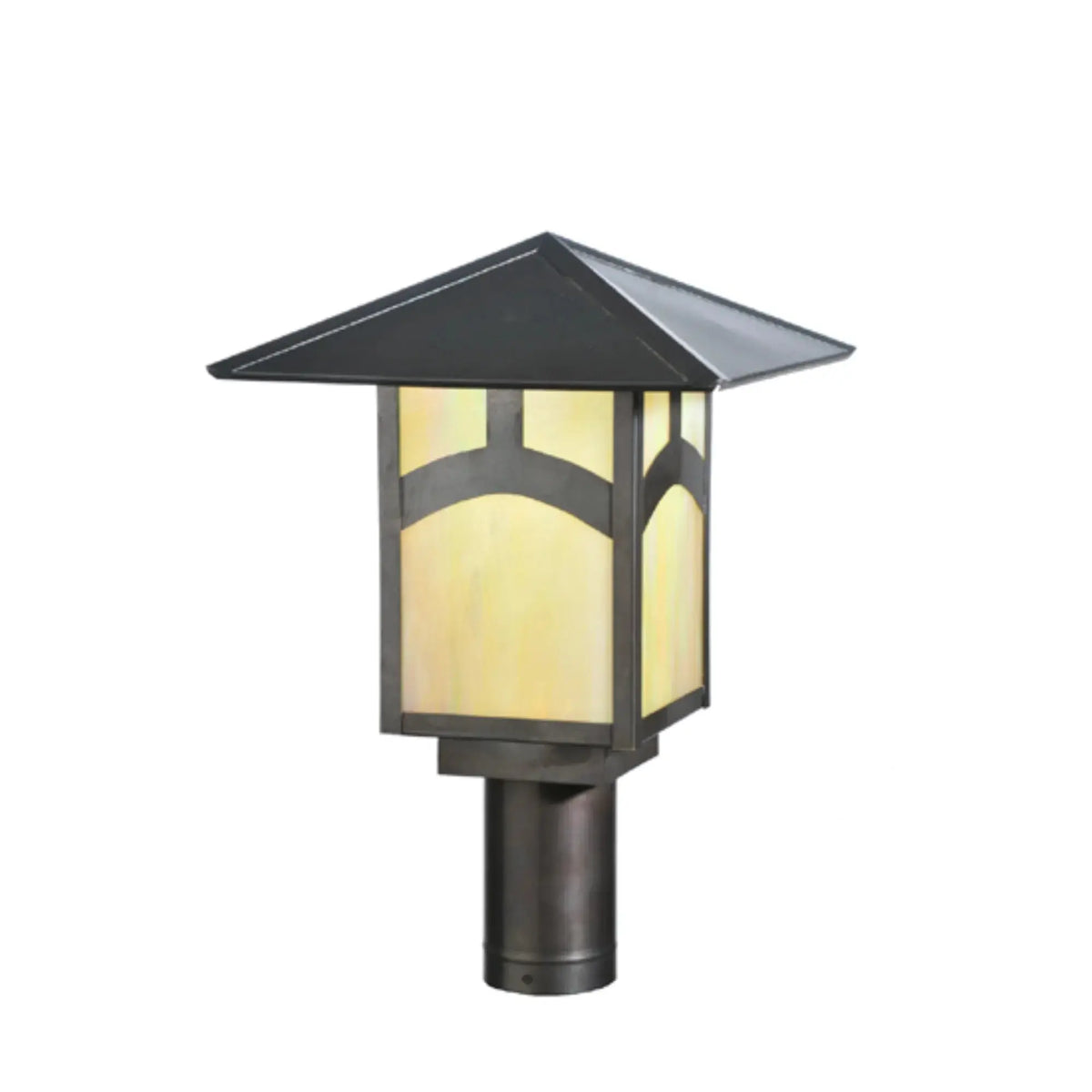 12" Square Seneca Hill Top Post Mount – Craftsman Brown – Meyda Lighting Meyda Lighting