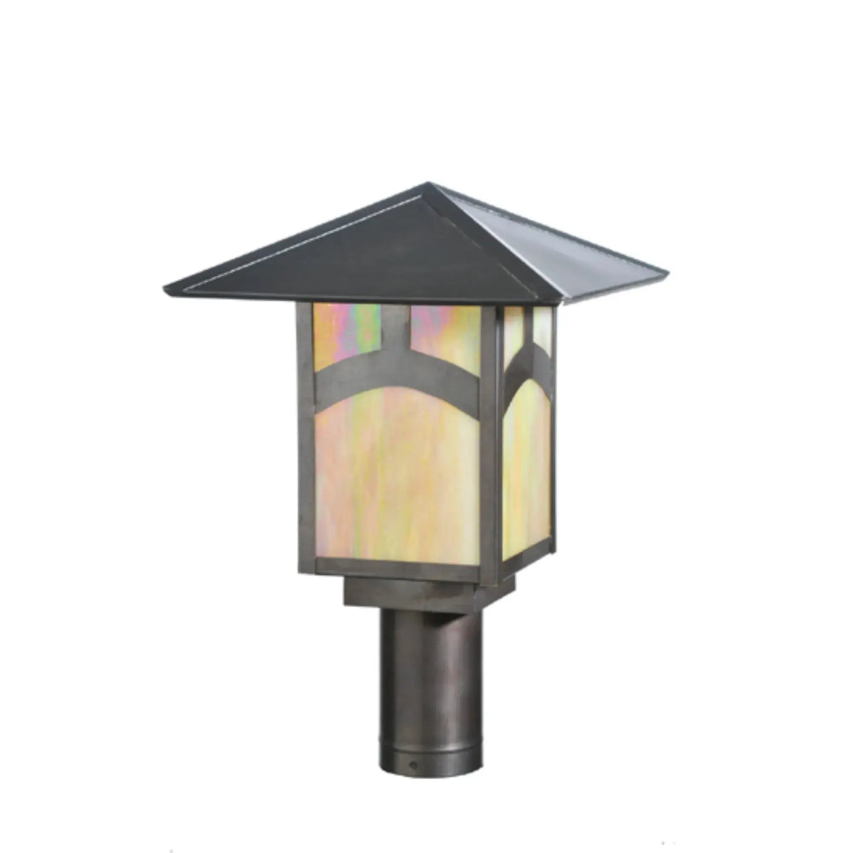 12" Square Seneca Hill Top Post Mount – Craftsman Brown – Meyda Lighting Meyda Lighting