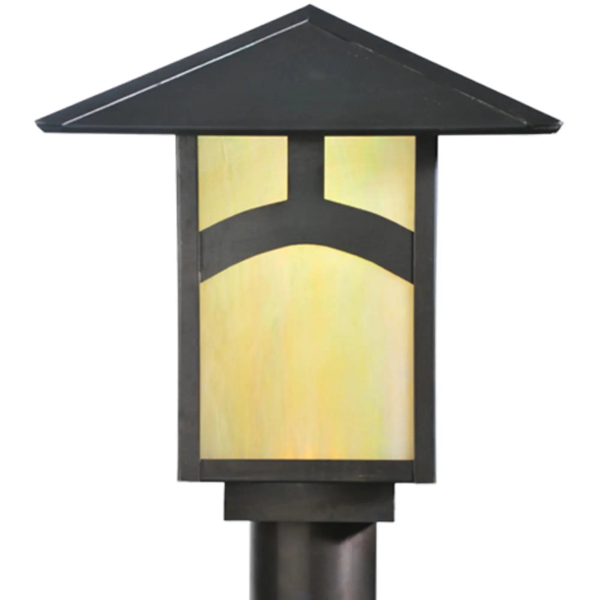 12" Square Seneca Hill Top Post Mount – Craftsman Brown – Meyda Lighting Meyda Lighting
