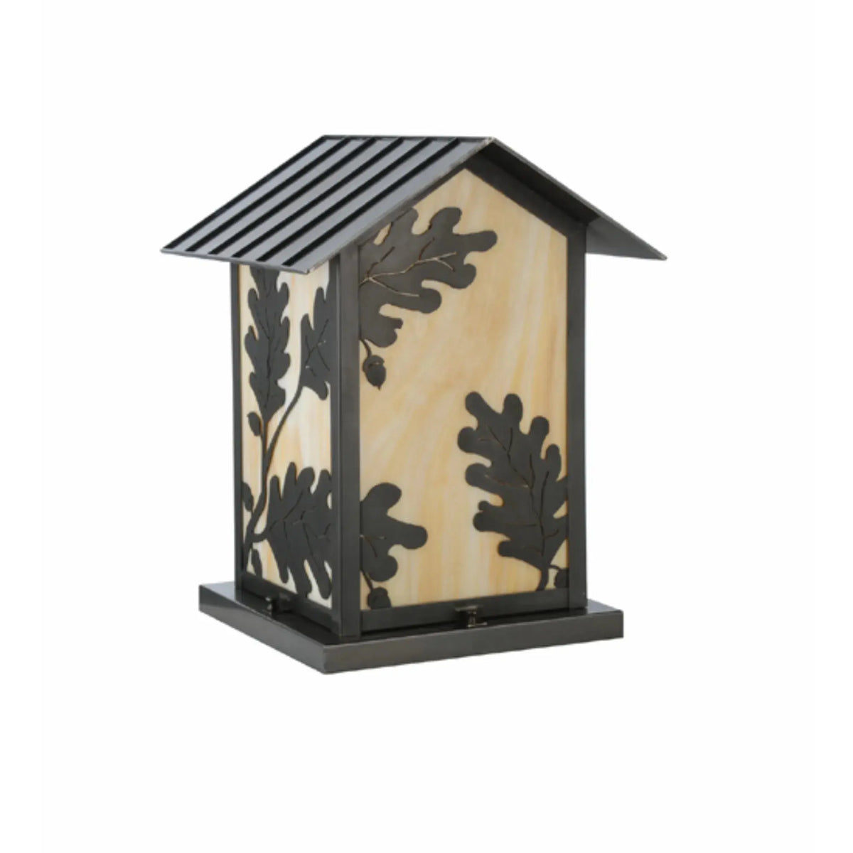 14" Square Seneca Oak Leaf Pier Mount – Craftsman Brown – Wet-Rated – Meyda Lighting Meyda Lighting
