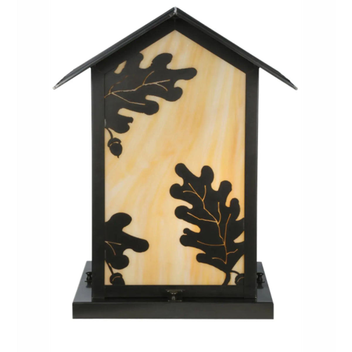 14" Square Seneca Oak Leaf Pier Mount – Craftsman Brown – Wet-Rated – Meyda Lighting Meyda Lighting
