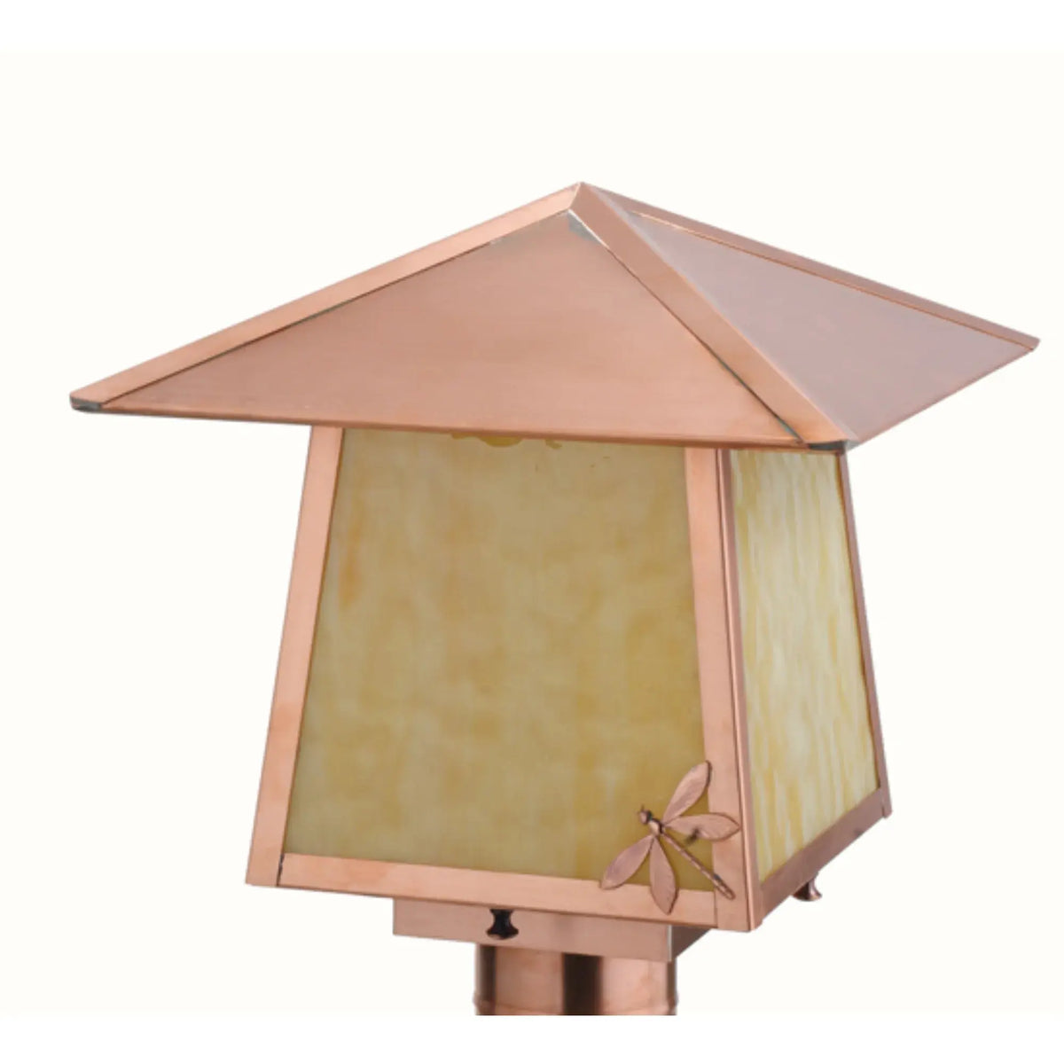 12"Sq Stillwater Dragonfly Post Mount – Natural Copper – Wet-Rated – Meyda Lighting Meyda Lighting
