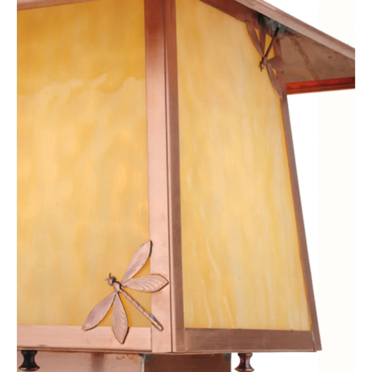 12"Sq Stillwater Dragonfly Post Mount – Natural Copper – Wet-Rated – Meyda Lighting Meyda Lighting