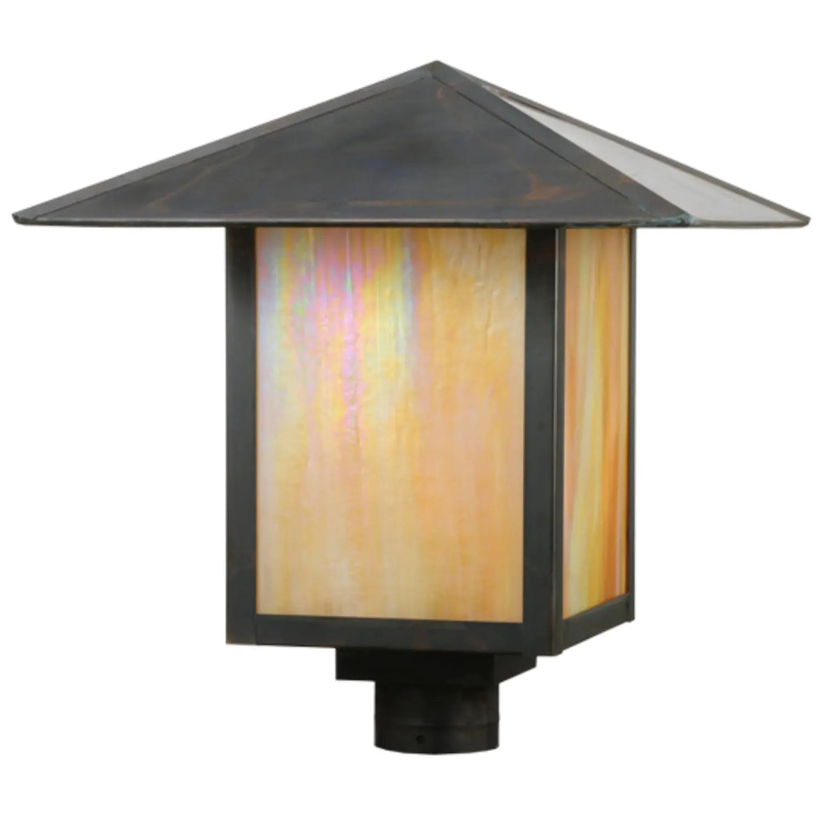 16" Square Seneca Prime Post Mount – Vintage Copper – Wet-Rated – Meyda Lighting Meyda Lighting