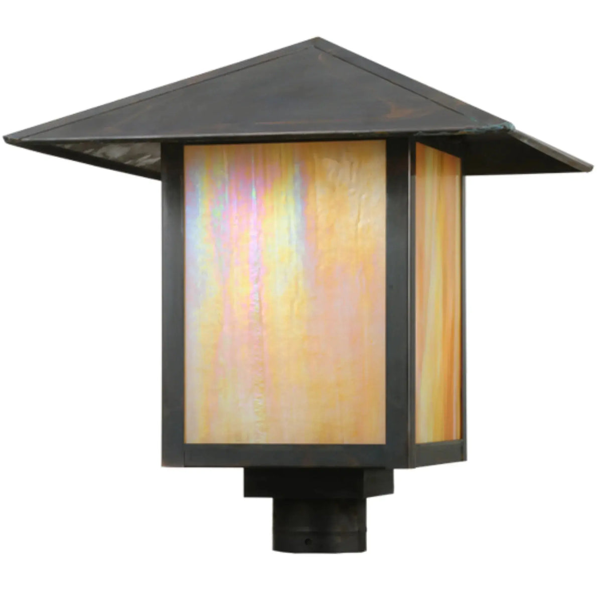 16" Square Seneca Prime Post Mount – Vintage Copper – Wet-Rated – Meyda Lighting Meyda Lighting