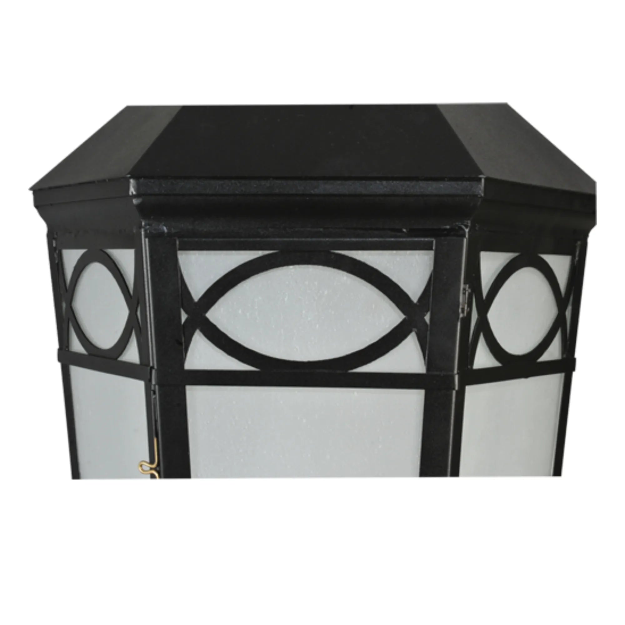 16"W Restored Taft 1 LT Lantern Post Mount – Black – Damp-Rated – Meyda Lighting