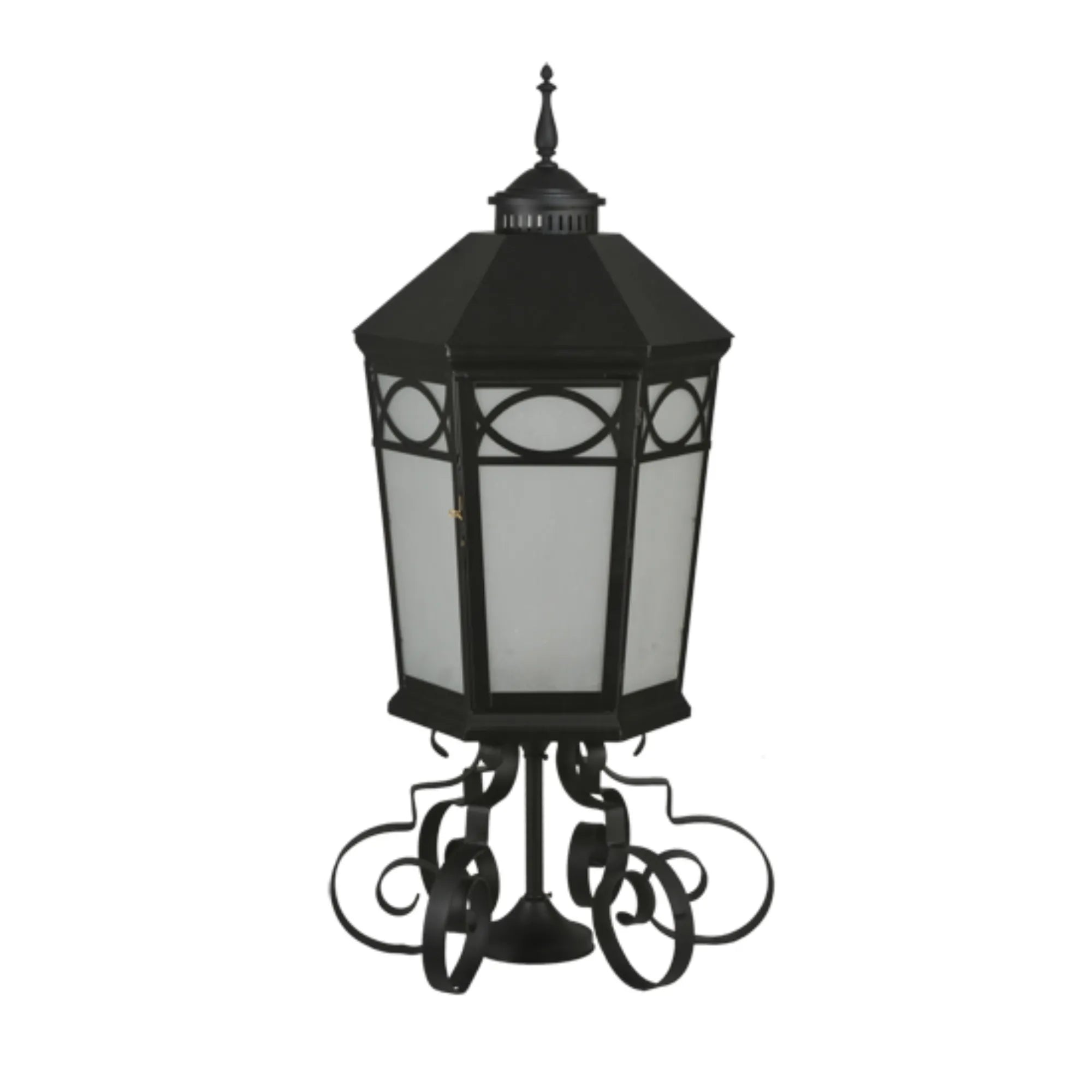 16"W Restored Taft 1 LT Lantern Post Mount – Black – Damp-Rated – Meyda Lighting