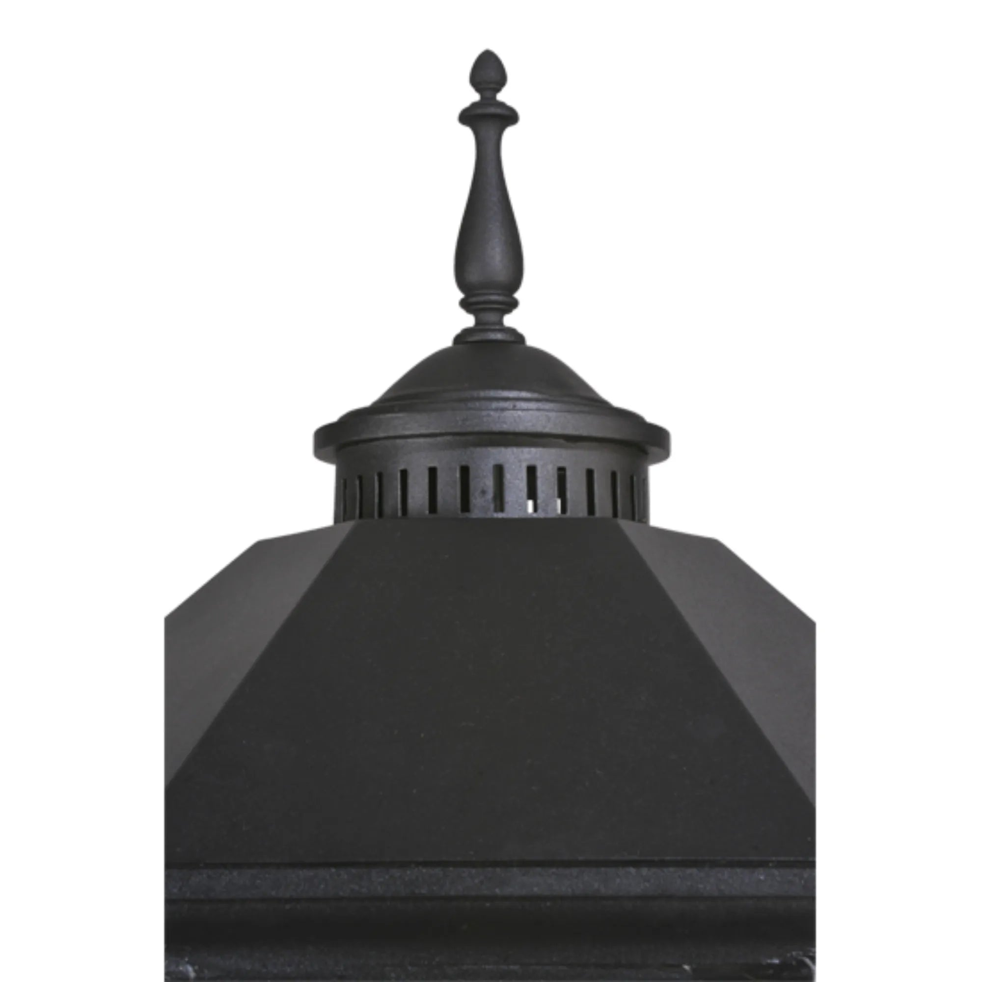 16"W Restored Taft 1 LT Lantern Post Mount – Black – Damp-Rated – Meyda Lighting