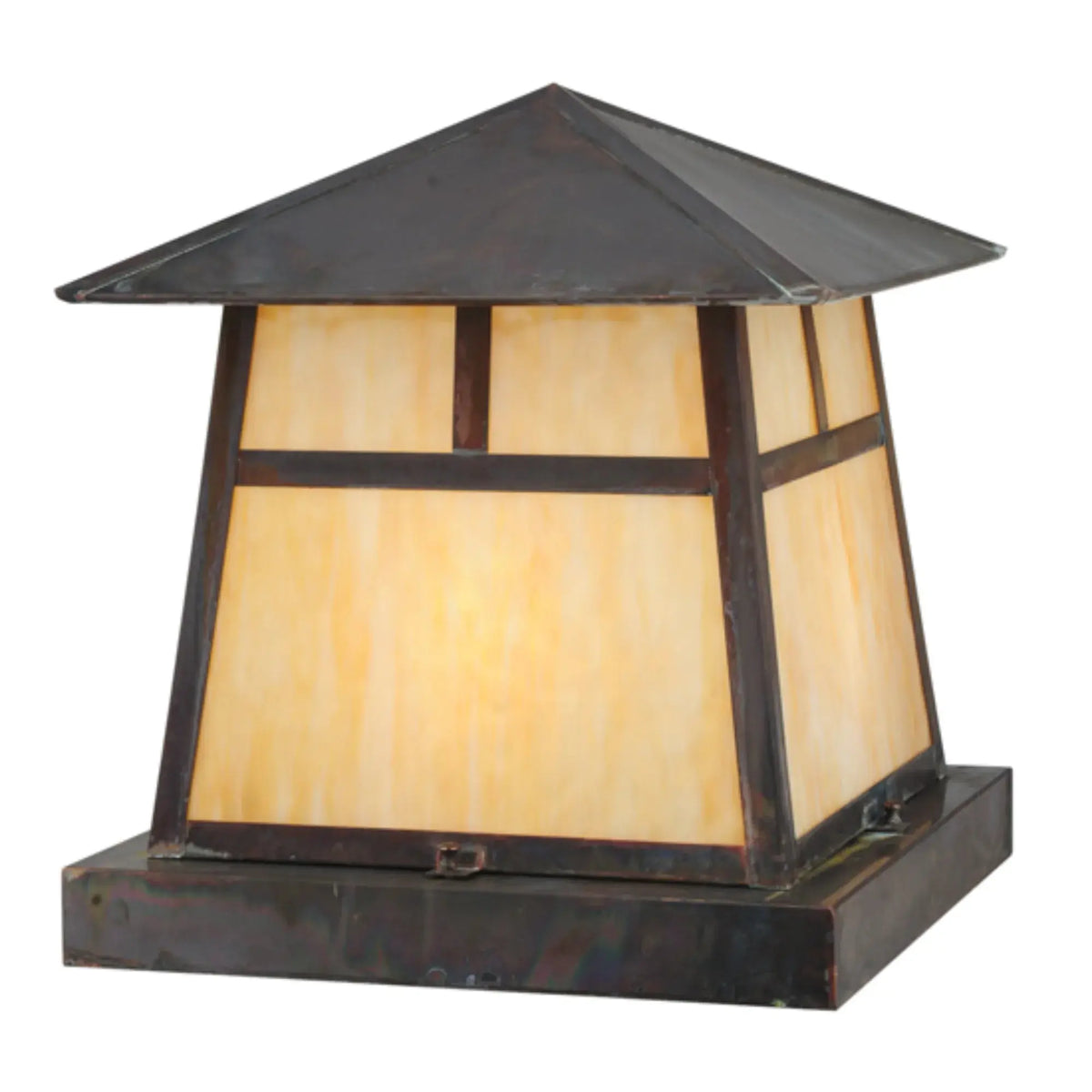 16"Sq Stillwater T Mission Pier Mount – Vintage Copper – Wet-Rated – Meyda Lighting Meyda Lighting