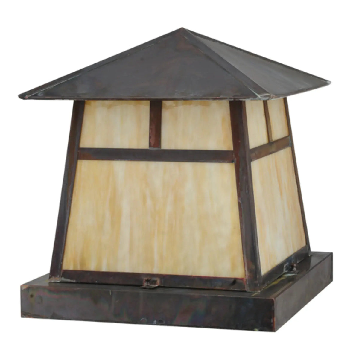 16"Sq Stillwater T Mission Pier Mount – Vintage Copper – Wet-Rated – Meyda Lighting Meyda Lighting