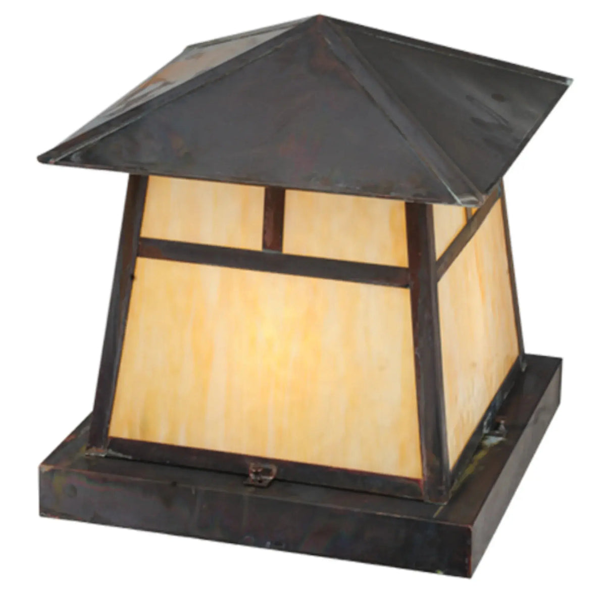 16"Sq Stillwater T Mission Pier Mount – Vintage Copper – Wet-Rated – Meyda Lighting Meyda Lighting
