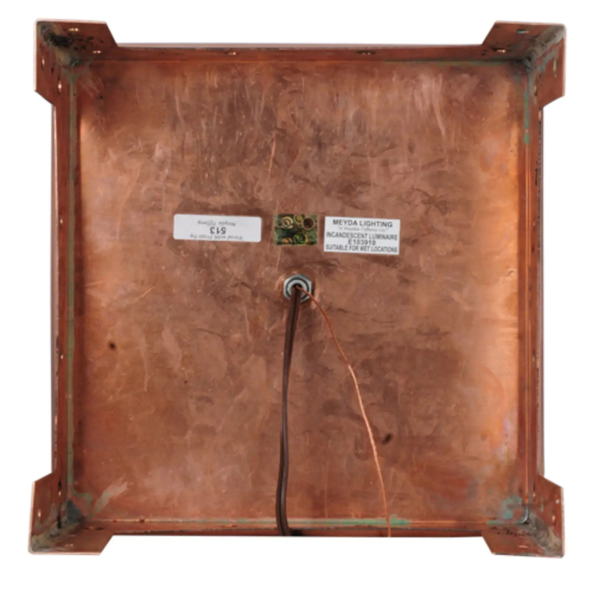 11"W Stillwater Prime Post Mount – Naural Copper – Clear Seeded Glass – Damp-Rated – Meyda Lighting Meyda Lighting