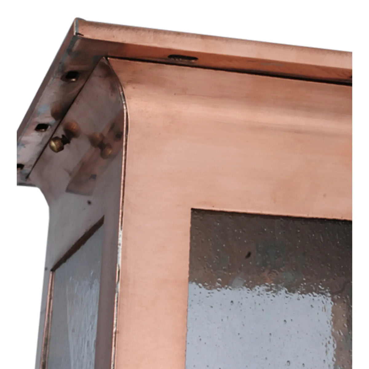 11"W Stillwater Prime Post Mount – Naural Copper – Clear Seeded Glass – Damp-Rated – Meyda Lighting Meyda Lighting