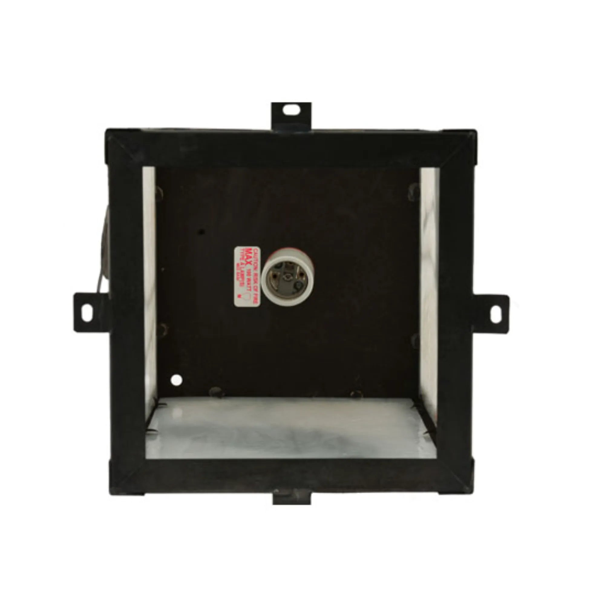 16" Square Seneca Heron Post Mount – Craftsman Brown – White Art Glass – Damp-Rated – Meyda Lighting