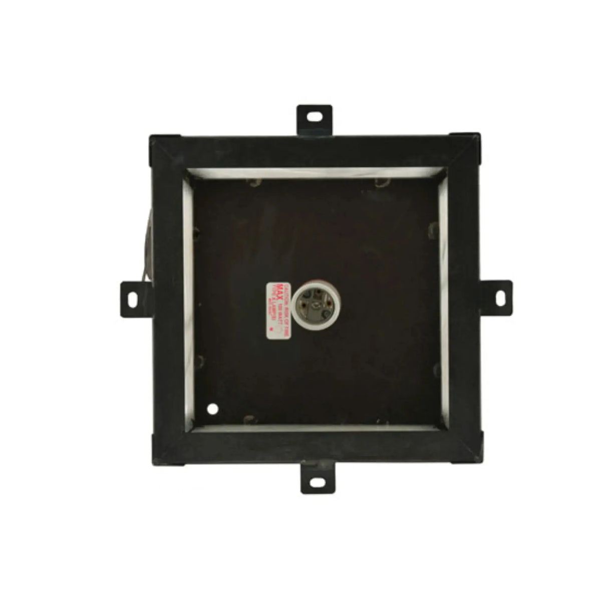 16" Square Seneca Heron Post Mount – Craftsman Brown – White Art Glass – Damp-Rated – Meyda Lighting Meyda Lighting