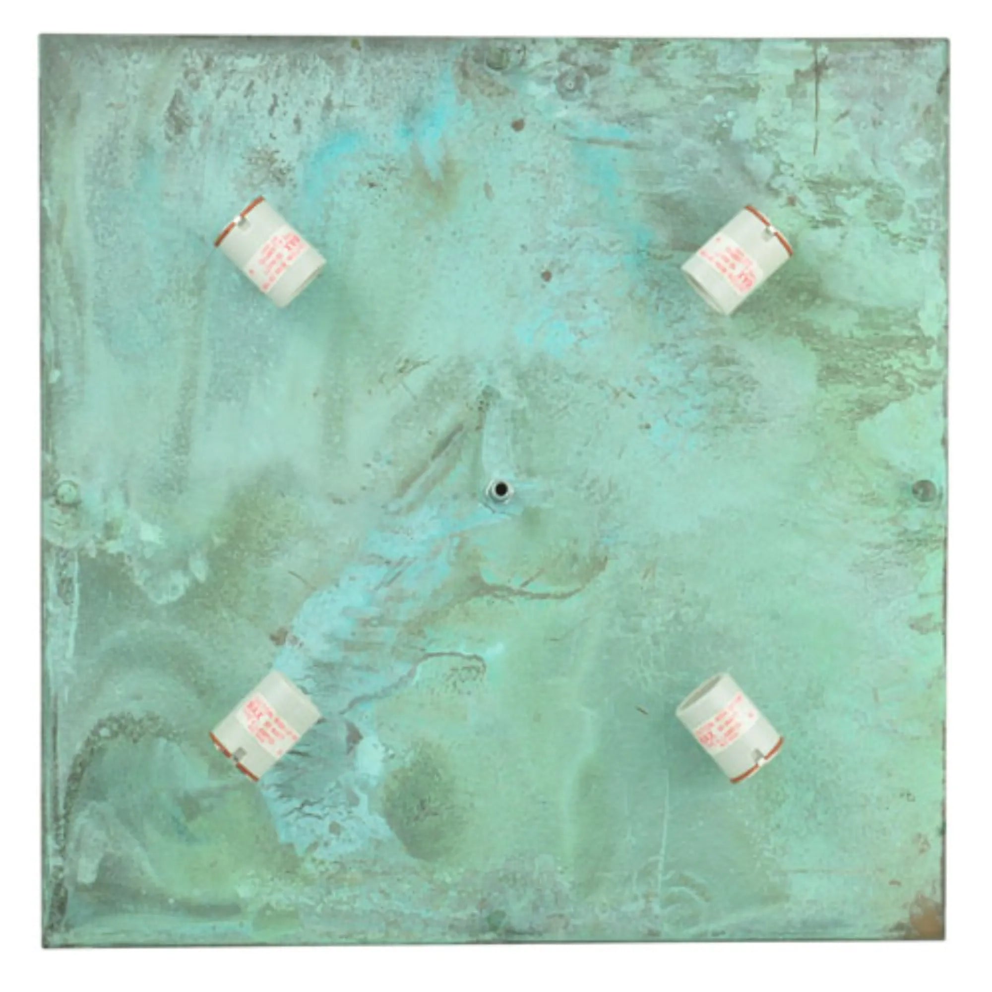 20" Square Seneca Double Bar Mission Pier Mount – Verdigris – Wet-Rated – Meyda Lighting
