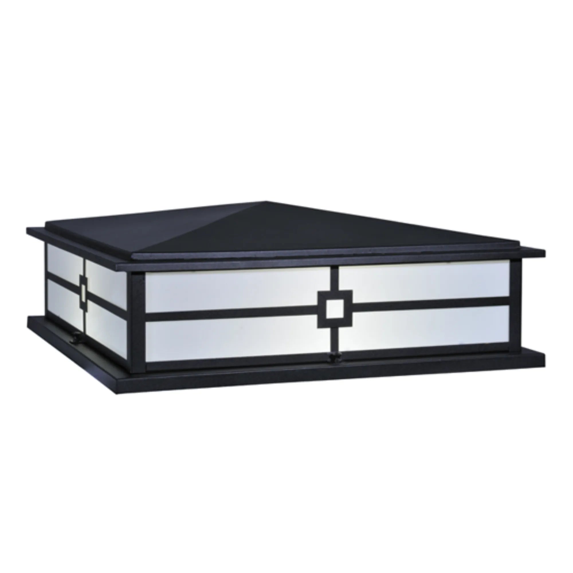 24" Square Seneca Console Pier Mount – Textured Black – Wet-Rated – Meyda Lighting