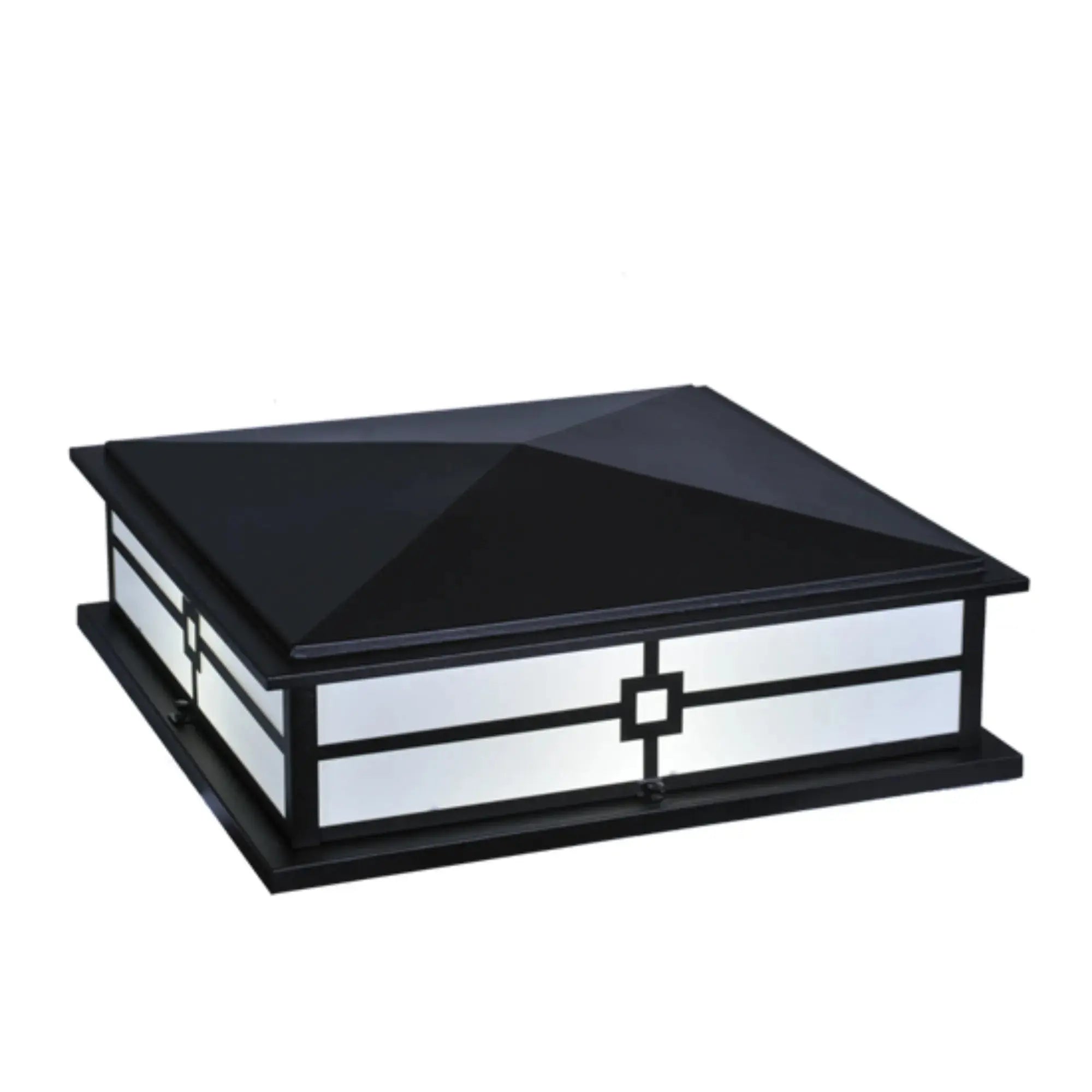 24" Square Seneca Console Pier Mount – Textured Black – Wet-Rated – Meyda Lighting Meyda Lighting