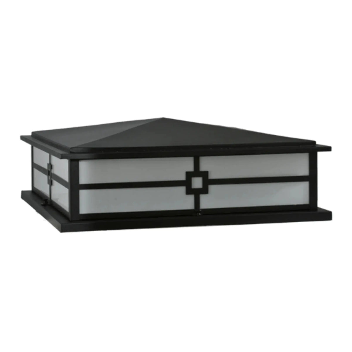 24" Square Seneca Console Pier Mount – Textured Black – Wet-Rated – Meyda Lighting Meyda Lighting
