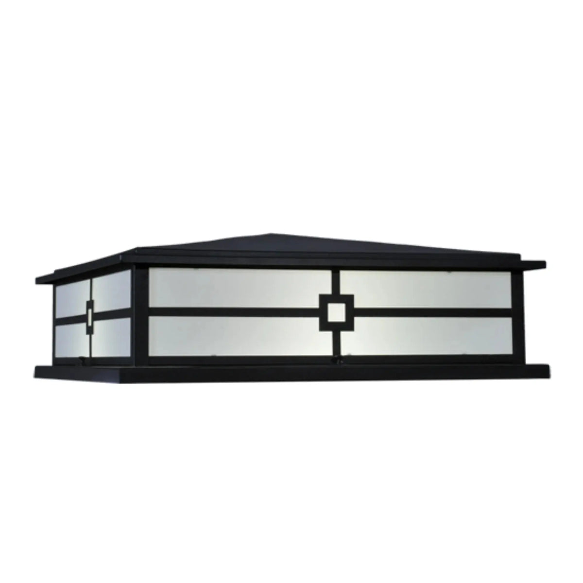 24" Square Seneca Console Pier Mount – Textured Black – Wet-Rated – Meyda Lighting Meyda Lighting