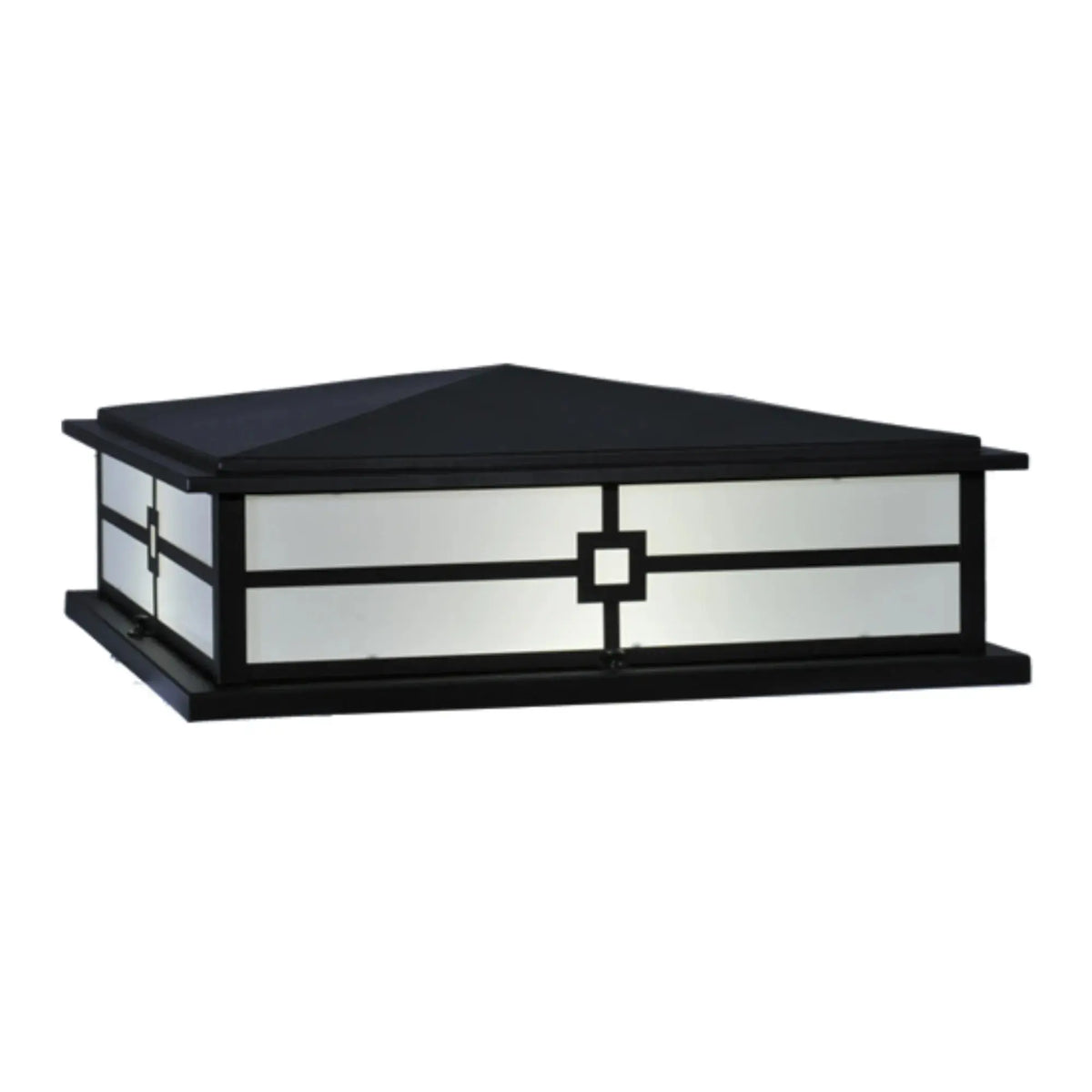 24" Square Seneca Console Pier Mount – Textured Black – Wet-Rated – Meyda Lighting Meyda Lighting