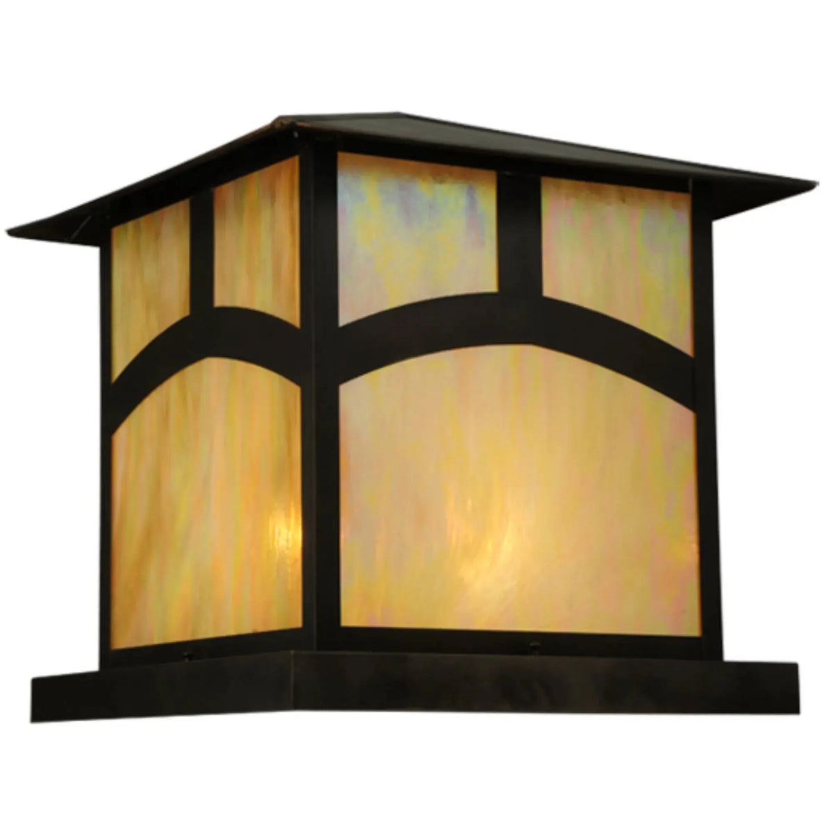24" Square Seneca Hill Top Pier Mount – Craftsman Brown – Damp-Rated – Meyda Lighting Meyda Lighting