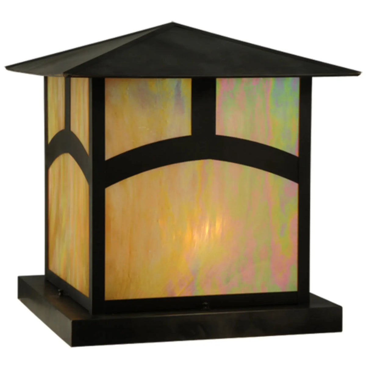 24" Square Seneca Hill Top Pier Mount – Craftsman Brown – Damp-Rated – Meyda Lighting Meyda Lighting
