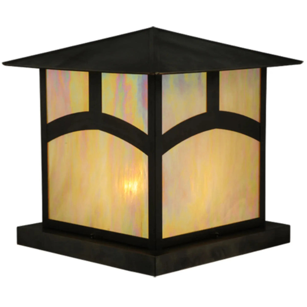 24" Square Seneca Hill Top Pier Mount – Craftsman Brown – Damp-Rated – Meyda Lighting Meyda Lighting