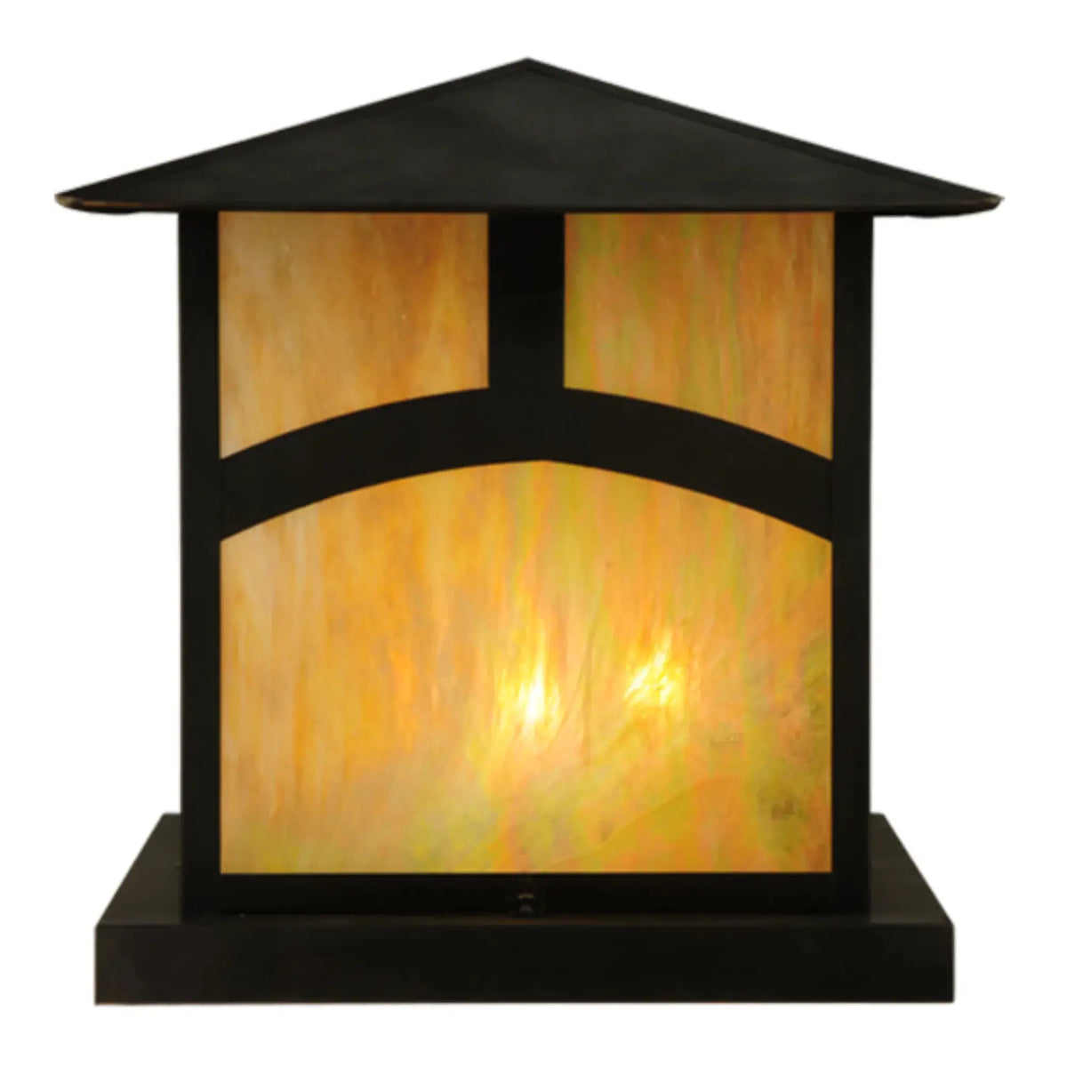 24" Square Seneca Hill Top Pier Mount – Craftsman Brown – Damp-Rated – Meyda Lighting Meyda Lighting