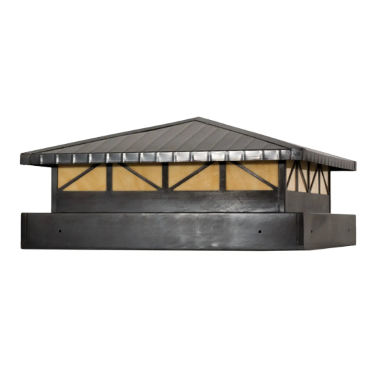 24" Square Durrant LED Pier Mount – Craftsman Brown – Wet-Rated – Meyda Lighting Meyda Lighting