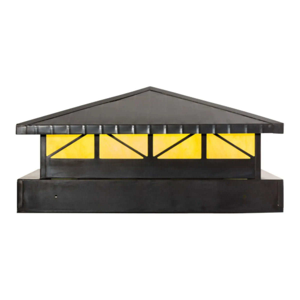 24" Square Durrant LED Pier Mount – Craftsman Brown – Wet-Rated – Meyda Lighting Meyda Lighting