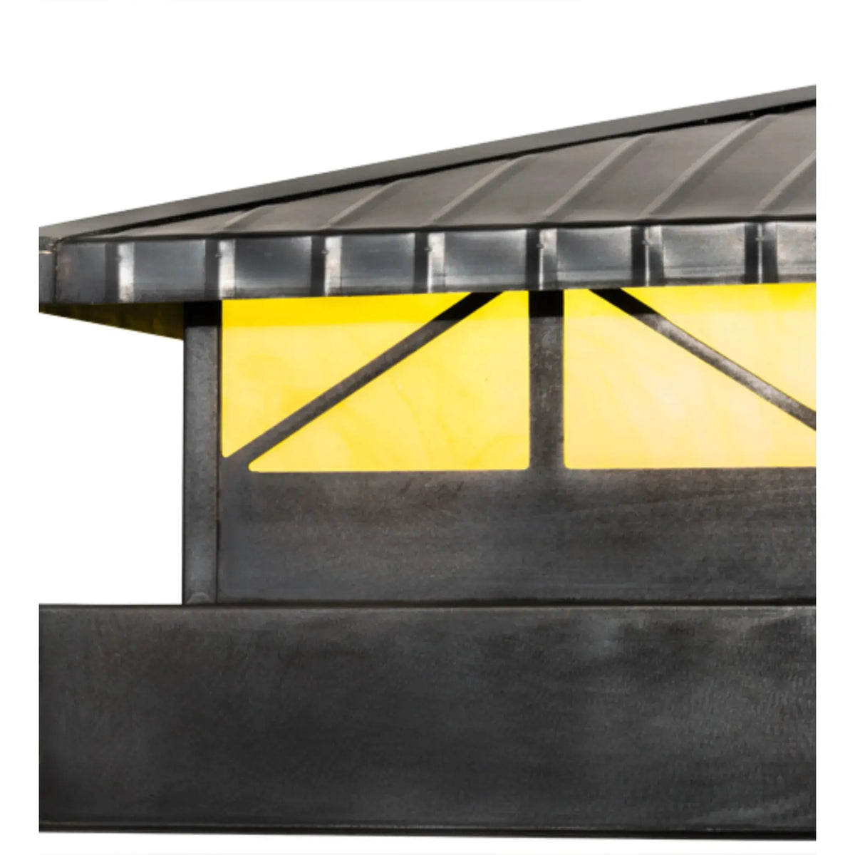 24" Square Durrant LED Pier Mount – Craftsman Brown – Wet-Rated – Meyda Lighting Meyda Lighting