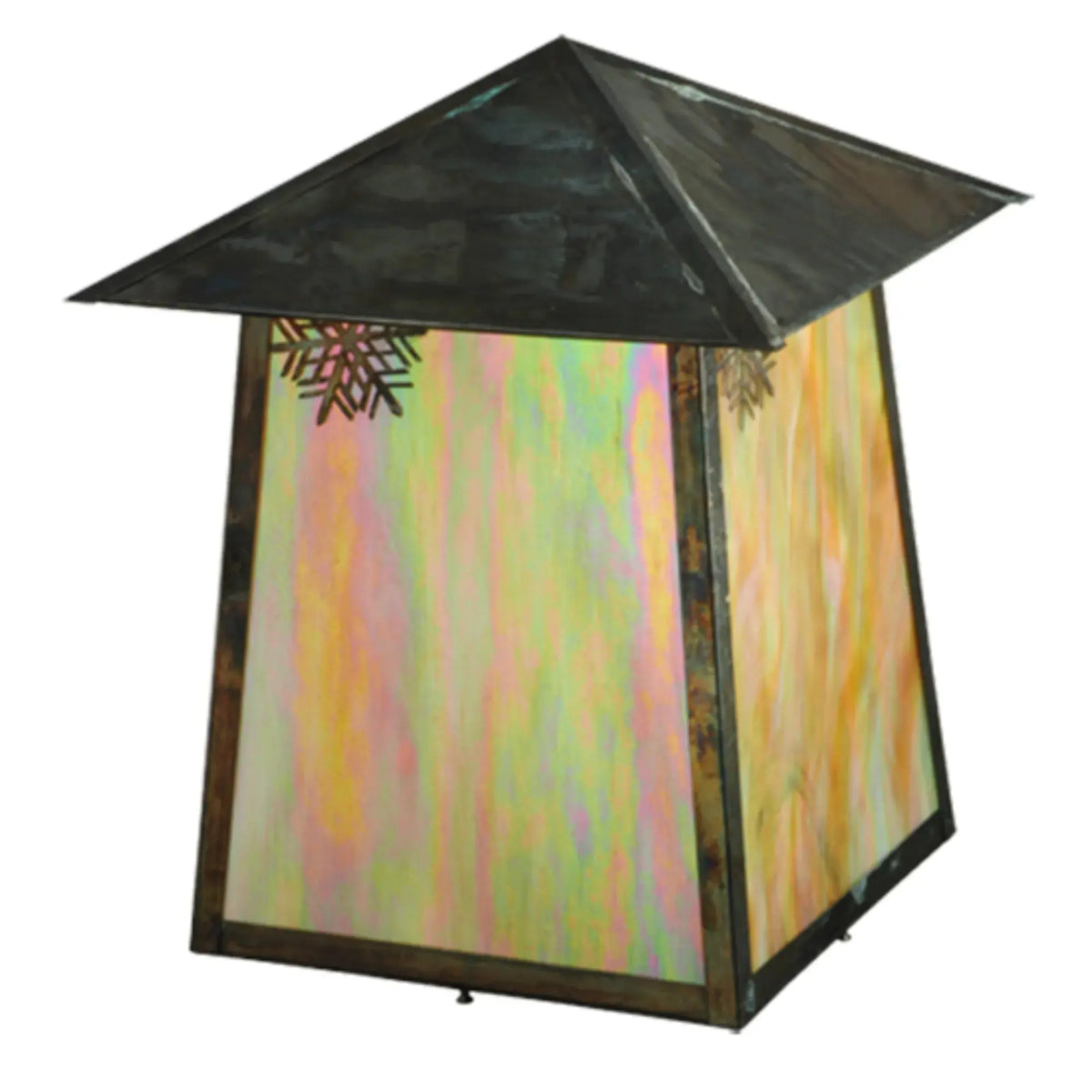 22.25"Sq Stillwater Snowflake Post Mount – Vintage Copper – Wet-Rated – Meyda Lighting Meyda Lighting