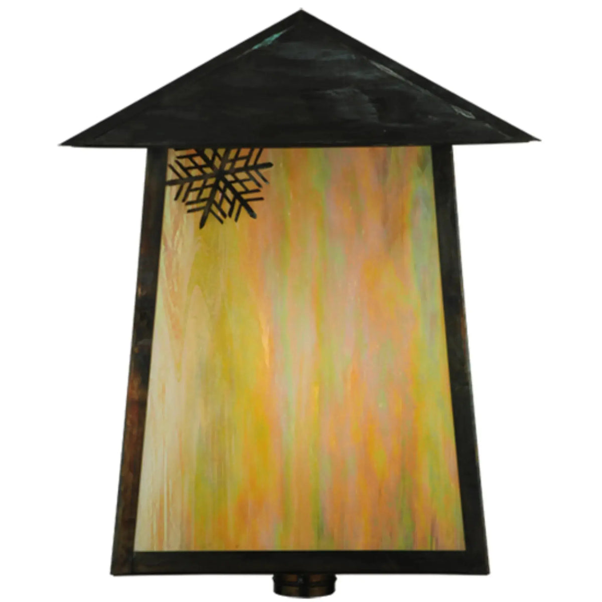 22.25"Sq Stillwater Snowflake Post Mount – Vintage Copper – Wet-Rated – Meyda Lighting Meyda Lighting