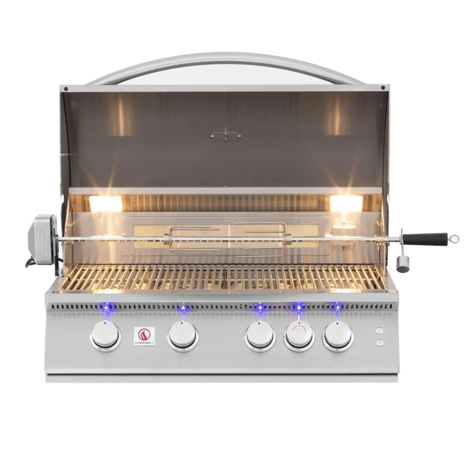 Summerset 40" Sizzler Pro 5-Burner Built-In Gas Grill — 70,000 BTU w/ Rear IR Burner | SZRPRO40 Summerset