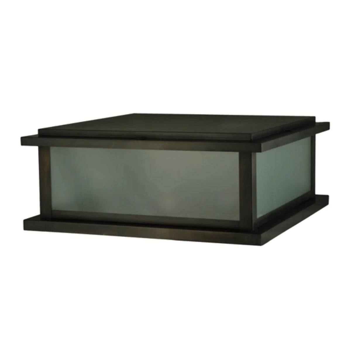 30"Square Mission Prime Pier Mount – (FSB-2) CRAFTSMAN BROWN – Wet-Rated – Meyda Lighting Meyda Lighting