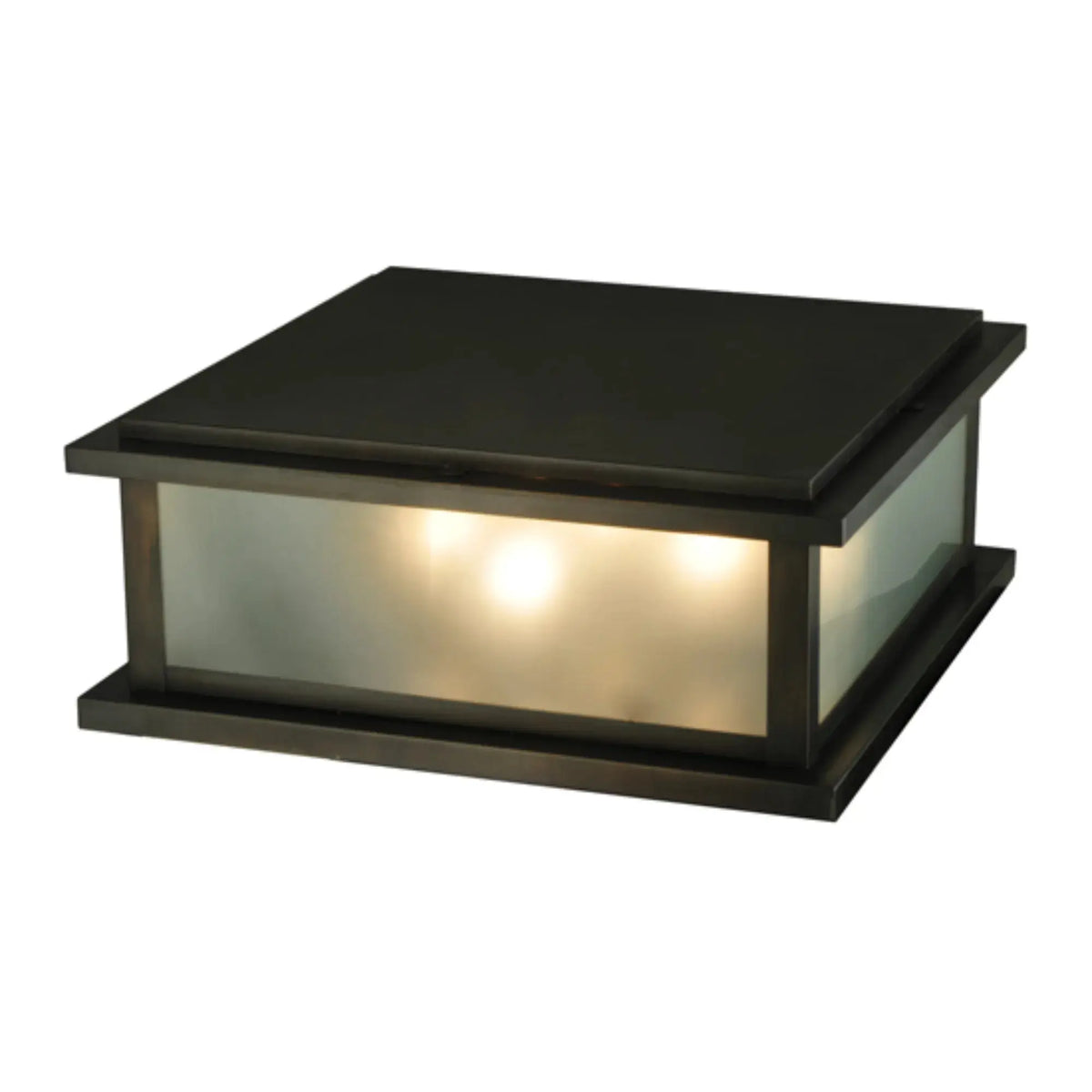 30"Square Mission Prime Pier Mount – (FSB-2) CRAFTSMAN BROWN – Wet-Rated – Meyda Lighting Meyda Lighting