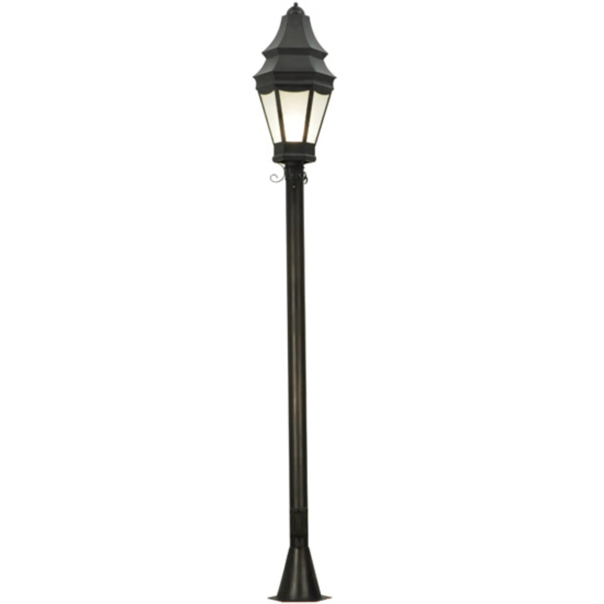 14" Wide Statesboro Street Lamp – Craftsman Brown – Clear Ripple – Wet-Rated – Meyda Lighting